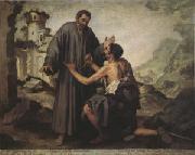 Bartolome Esteban Murillo Brother Juniper and the Beggar (mk05) oil painting picture wholesale